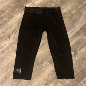 Black Adidas cropped leggings